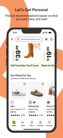 DSW Designer Shoe Warehouse iPhone screenshot