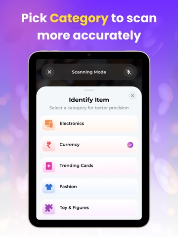 Collectibles Value Scanner iPad screenshot