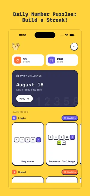 Nuddle: Number Sequences screenshot 1