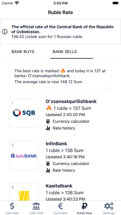 Currency Rates Uzbekistan Screenshot