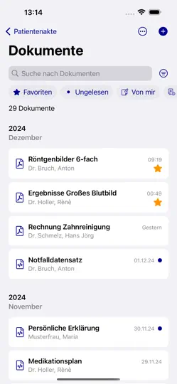 Screenshot von AXA EPA auf dem iPhone 4
