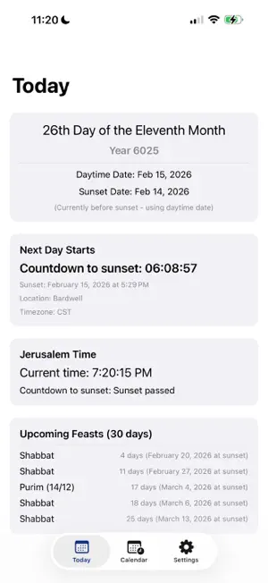 BibliCal - Biblical Calendar screenshot 3