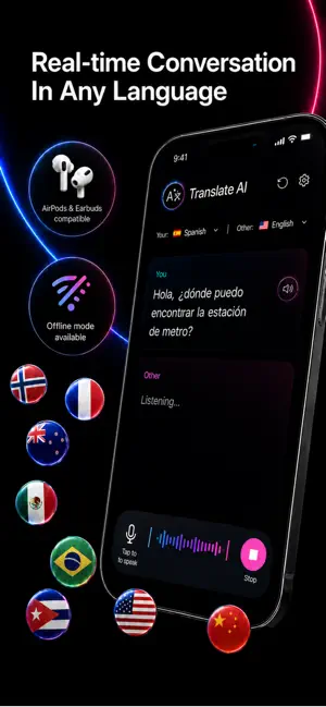 Translate AI: Live Translator iPhone screenshot 1