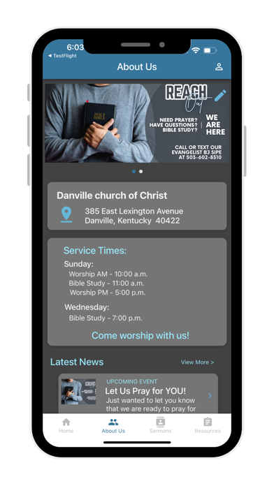 Danville KY church of Christ Screenshot