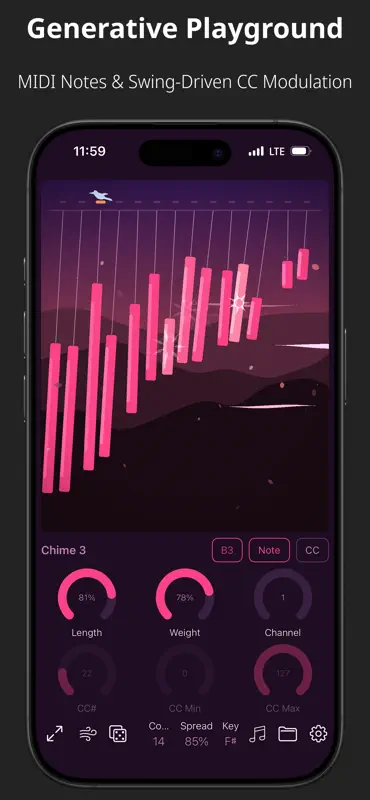 Wind Chimes - Generative MIDI screenshot 2 of 6