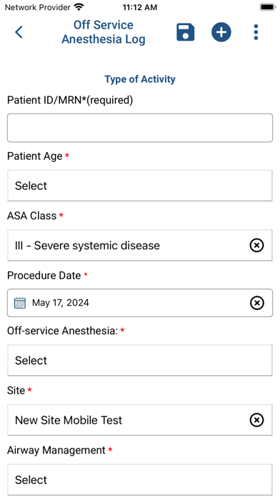OMS Resident Surgical Log Screenshot