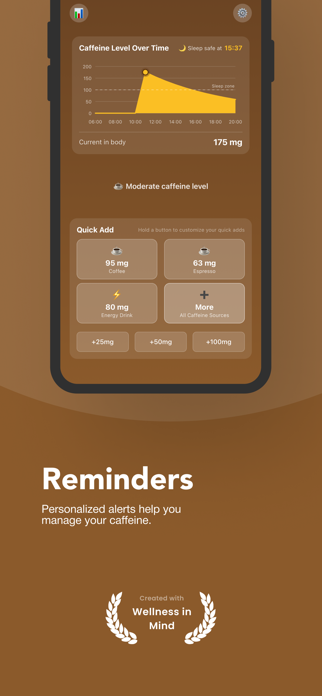 CaffeineTrack – Sleep Better Screenshot 2 of 5