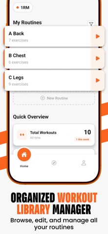 1RM - Workout Tracker Gym Log screenshot