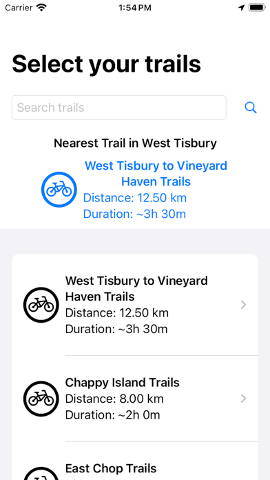 Martha's Vineyard Bike Paths Screenshot