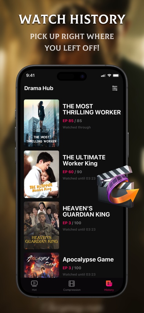 Drama Hub:Video Player - drama-hub-watch-history