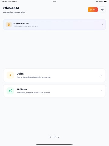 Clever AI – Humanize & Detect iPad screenshot