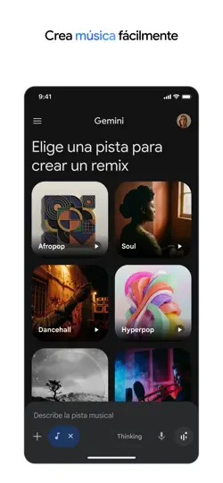 Captura de pantalla de Google Gemini en iPhone 4
