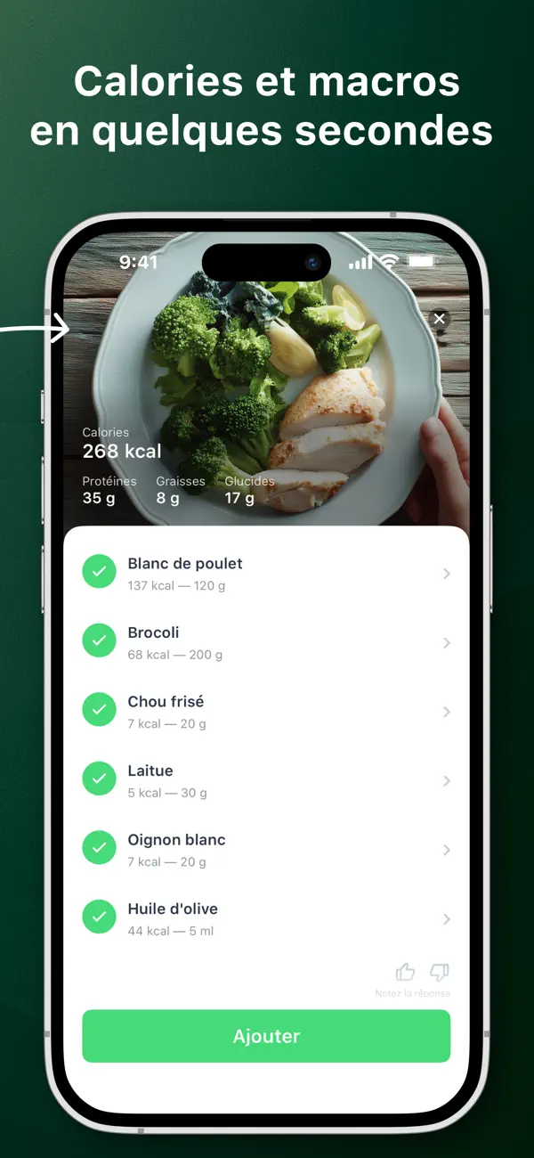 Screenshot #1 pour Foodbok – Compteur de Calories
