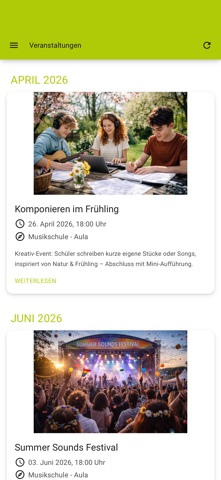 Kreismusikschule Rotenburg iPhone screenshot