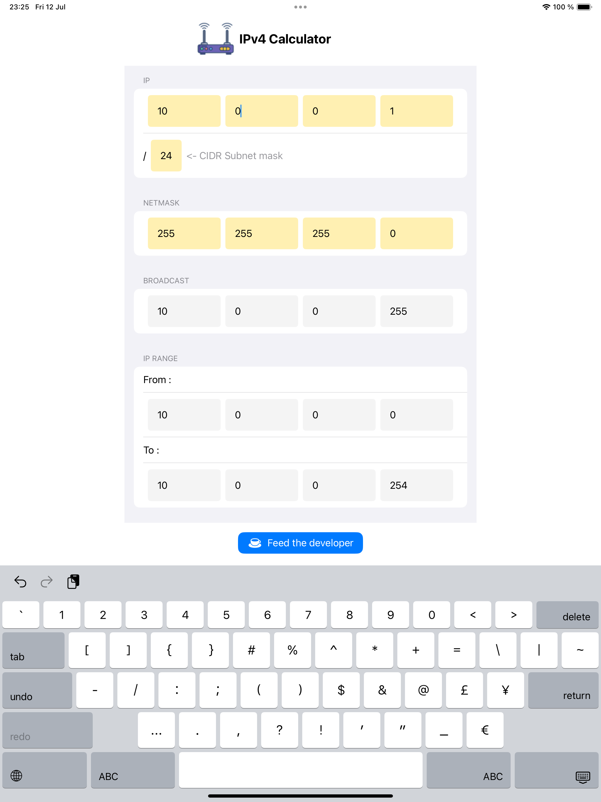 SJ IPv4 Calculator