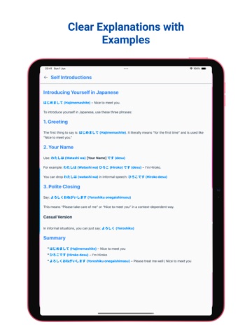 Learn Japanese for Beginners. iPad screenshot