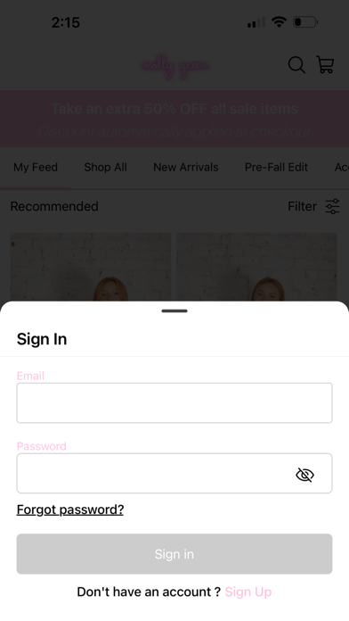 Molly Green iPhone screenshot 1 - Shopping app