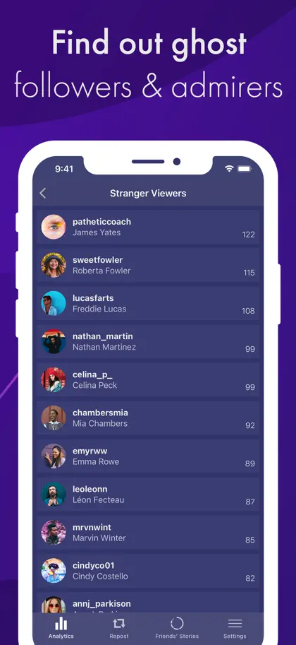 Reports+ Unfollowers Follower ekran görüntüsü 3 / 6