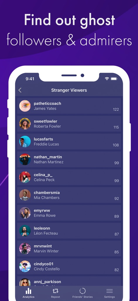 Reports+ Unfollowers Follower - Uncover Engagers