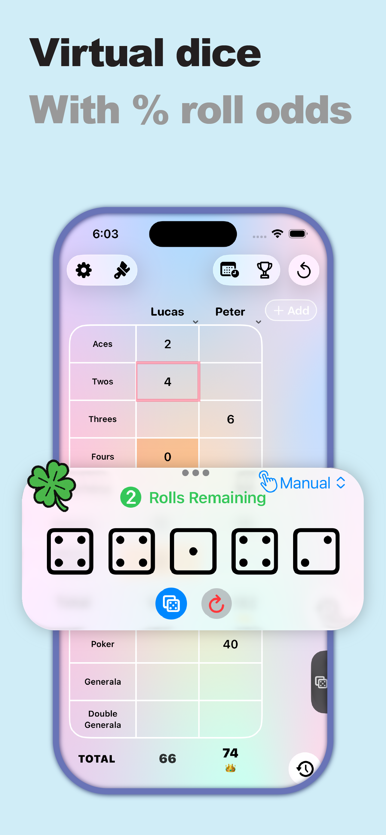 Generala Scores - Scorecard screenshot 4