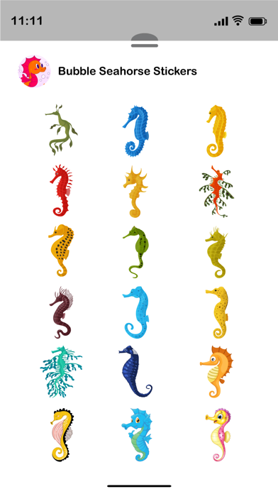 Bubble Seahorse Stickers Screenshot