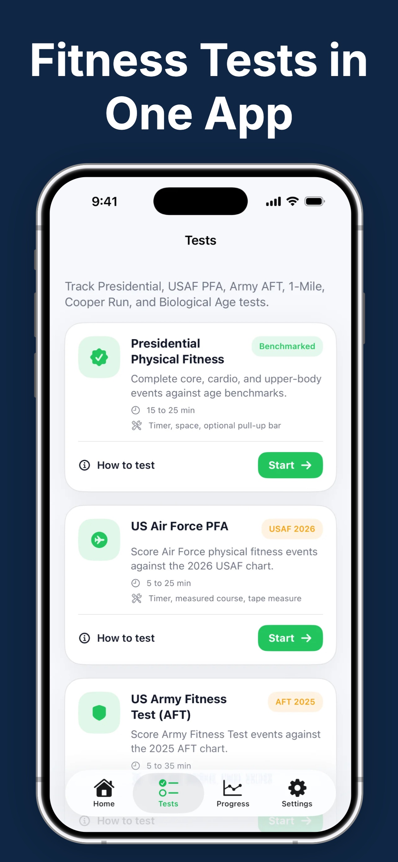 Fitness Test Scorecard screenshot 3