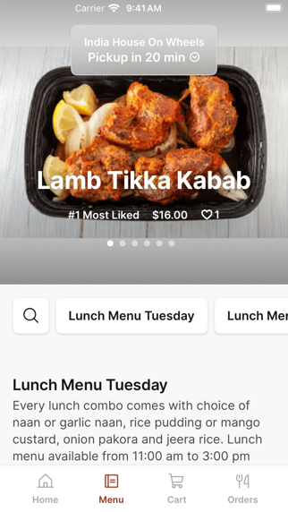 India House On Wheels iPhone screenshot 2 - Food & Drink app