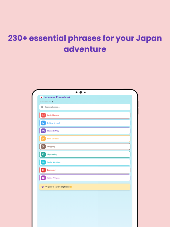 Japanese Phrasebook for Travel