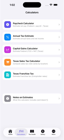 Texas Tax Guide screenshot