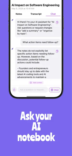 Wisp AI Note Taker iPhone screenshot 3