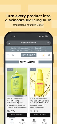 Hyphen Skincare screenshot