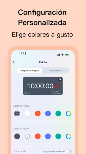 Captura de pantalla de Reloj Flotante en iPhone 4