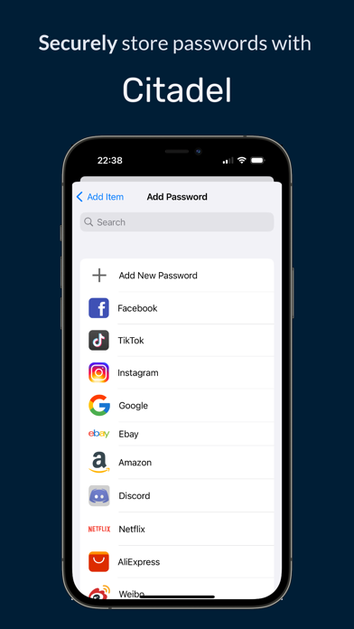 Citadel Password Manager Screenshot