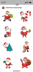 Hand Drawn Santa Emojis screenshot #4 for iPhone