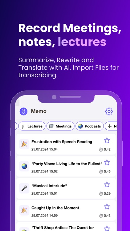 Memo: AI Note Taker
