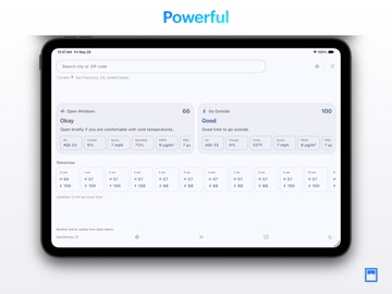 OpenWindow: Weather tracker iPad screenshot