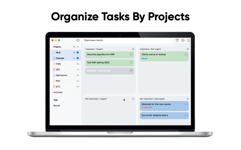 E-Matrix Tasks screenshot