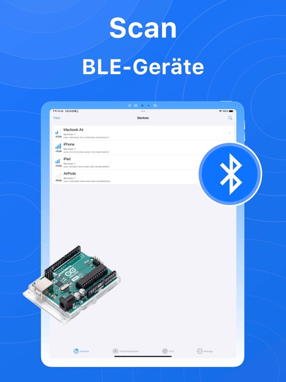 BlueTools Bluetooth Assistant iPad screenshot 1