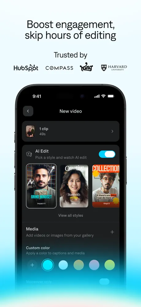Captions: AI Edits Your Video screenshot 2 of 5