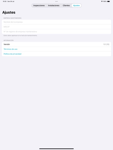 Aljibe iPad screenshot