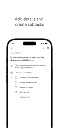 Google Tasks : capture d’écran 2 sur 5