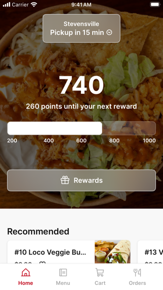 Crazy King Burrito To Go iPhone screenshot 1 - Food & Drink app