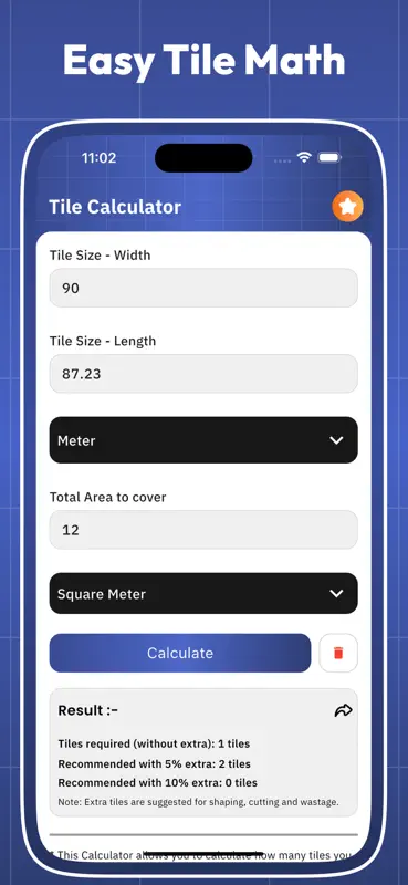 Tiles Calculator Floor & Wall screenshot 2 of 4