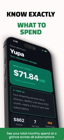 Yupa - Subscription Manager screenshot