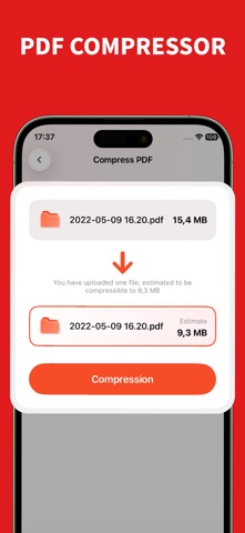 PDF Compressor - PDF Converter iPhone screenshot