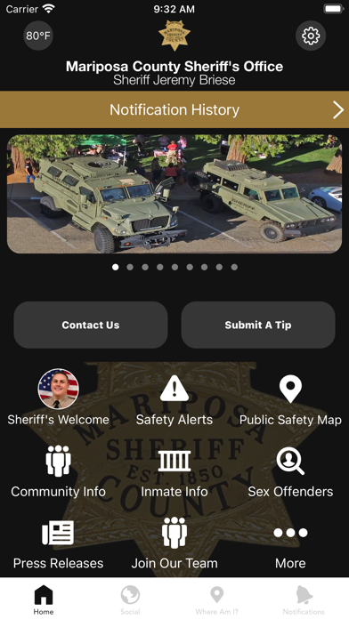 Mariposa County CA Sheriff Screenshot