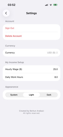 Cirobaz: Time Cost Calculator screenshot