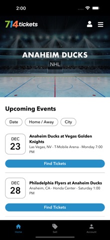 714Tickets Mobile iPhone screenshot
