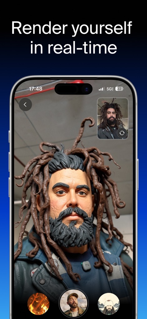 Krea: AI Images and Videos - This tool allows users to dynamically render themselves with unique styles, showcasing real-time processing and diverse stylistic options for personalized creative output.