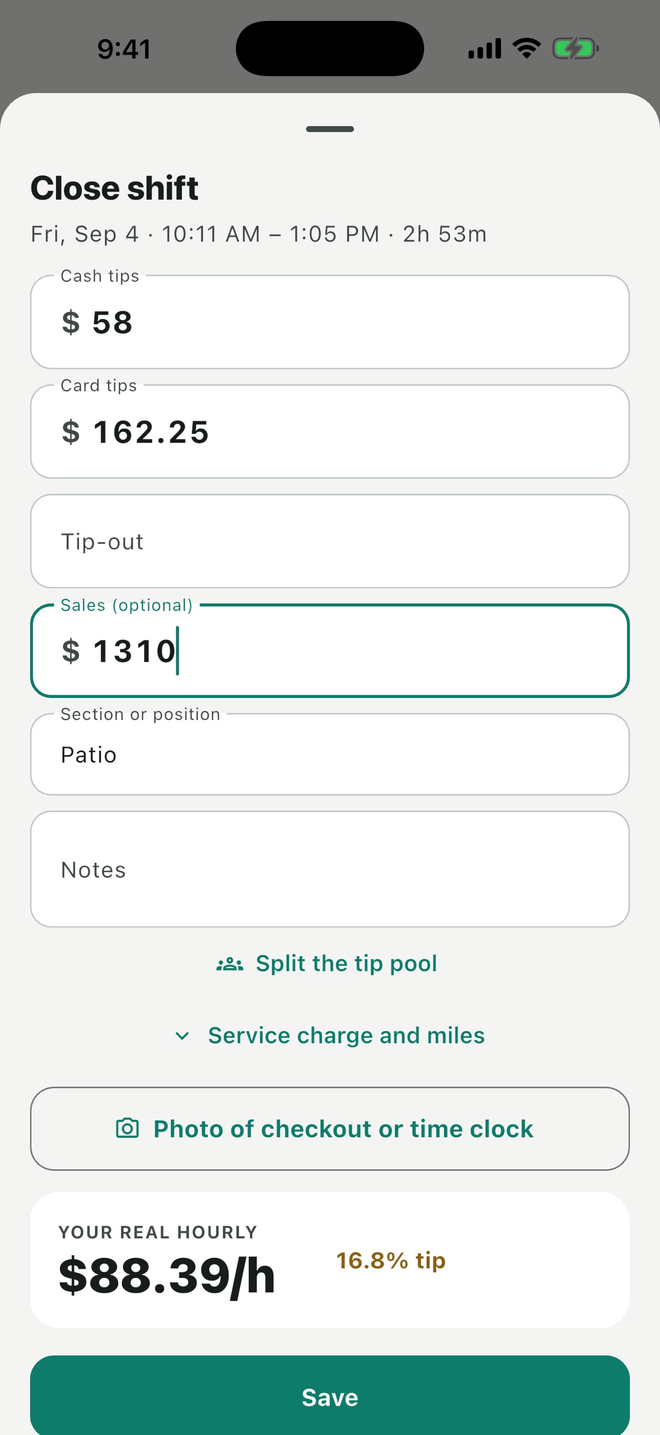 Screenshot 6 of Tipstack: Tips & Hours Tracker